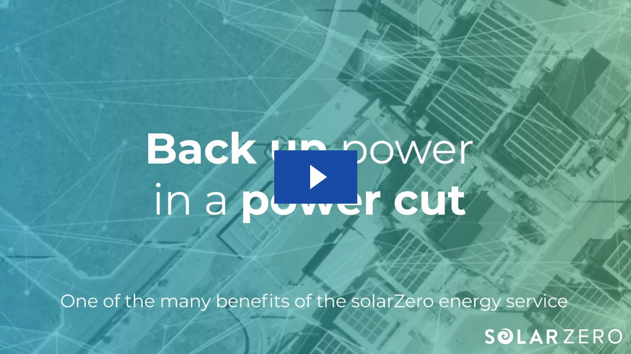 How does Solar Zero work in a power cut?